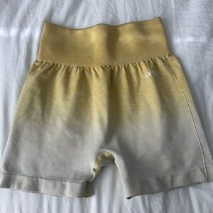 ABYL Yellow and Cream Athletic Shorts
